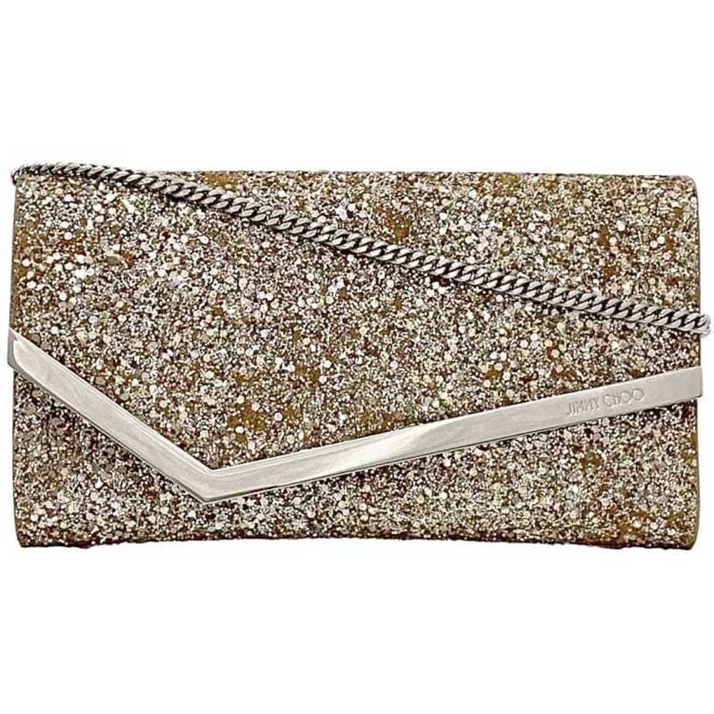 Jimmy Choo Gold and Silver Glitter Clutch